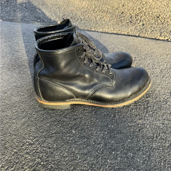 Red wing Black Leather Men's Boots - Picture 2 of 6